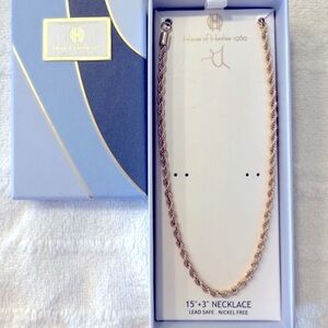 House of Harlow rope chain necklace NEW. Gold tone. Box included